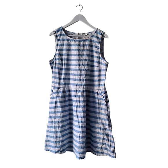 Beach Lunch Lounge Blue & White Striped Sleeveless Dress - Size XL (NWT) - Picture 1 of 15